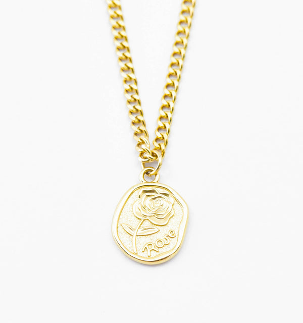 Rose Coin Necklace