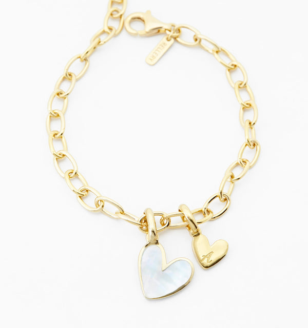 Heart Bracelet With Mother of Pearl