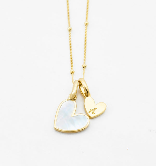 Mother of Pearl Initial Necklace