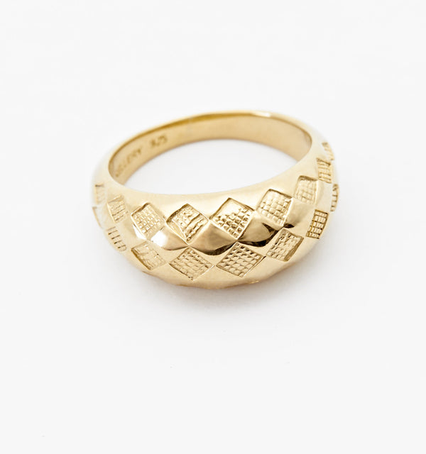 Checker Dome Ring
