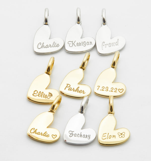 Engraved Heart Charm