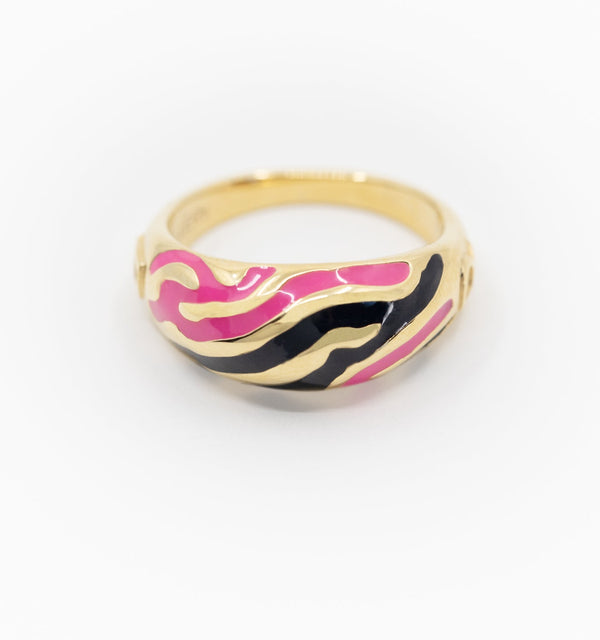 Savannah Dome Ring In Neon Pink