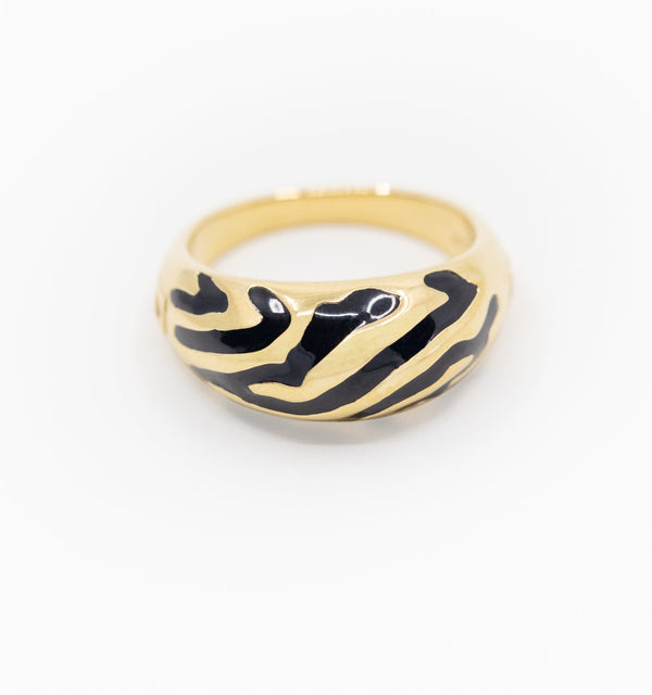 Savannah Dome Ring In Black