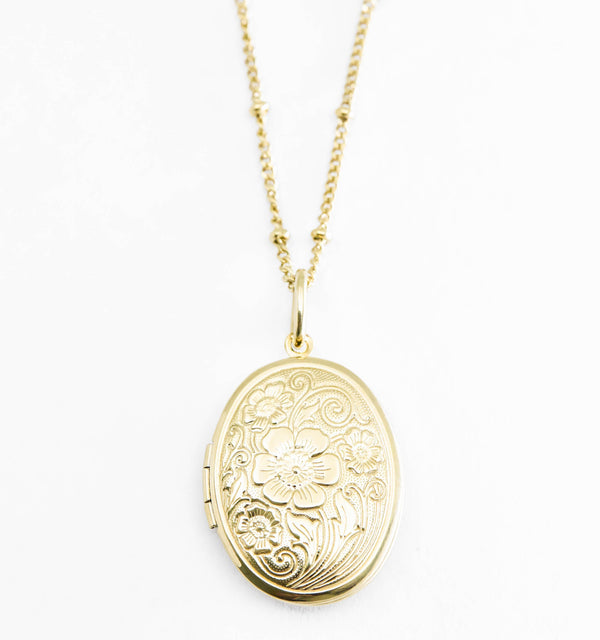 Oval Flower Locket